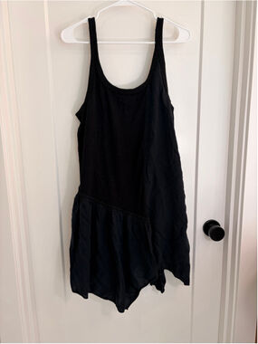 Daily Practice Anthropologie Black Drop-Waist Tank Dress Size M EUC